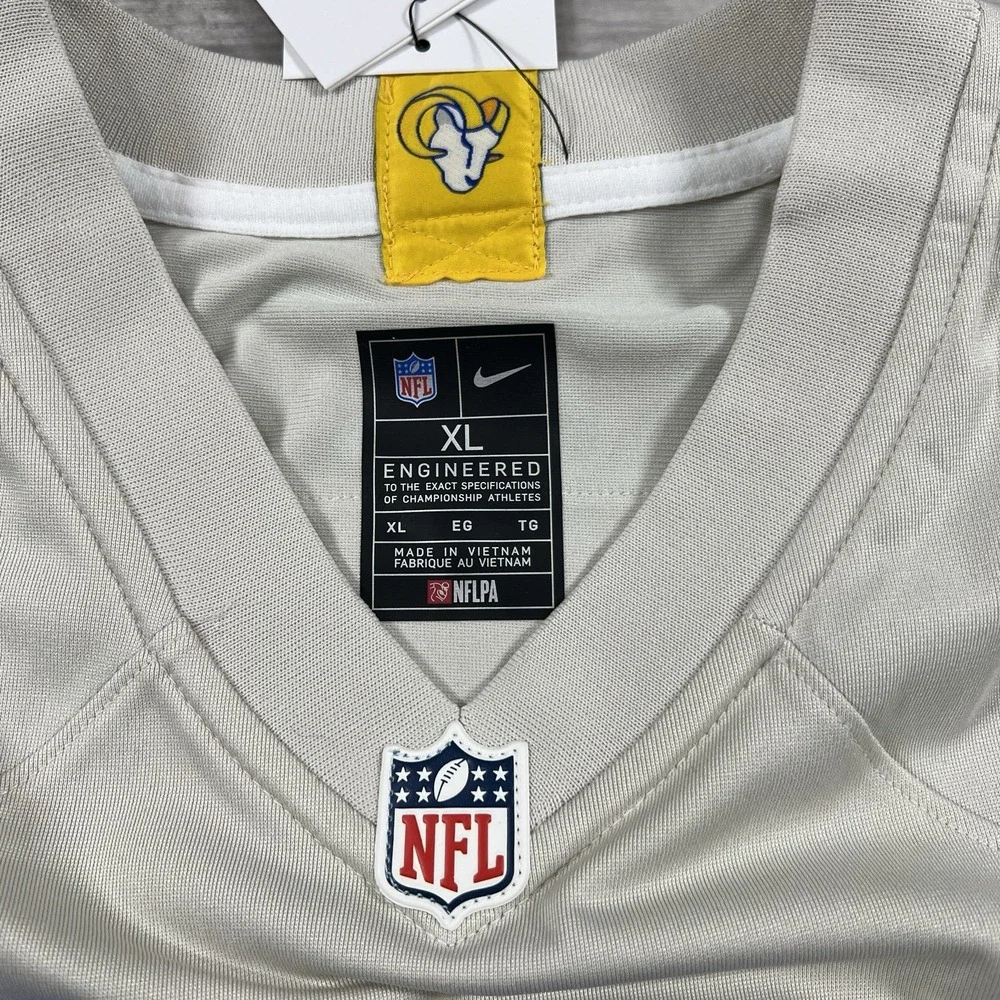 Nike Cooper Kupp #10‎ Los Angeles Rams Cream Game Team Jersey Youth XL (18/20)